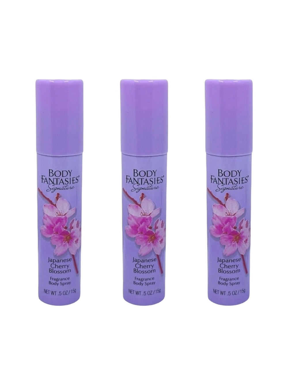 Body Fantasies Japanese Cherry Blossom Fragrance Body Spray - 3 Pack